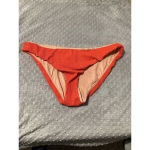 J. Crew Red Textured Ribbed Bikini Swim Bottom XXL